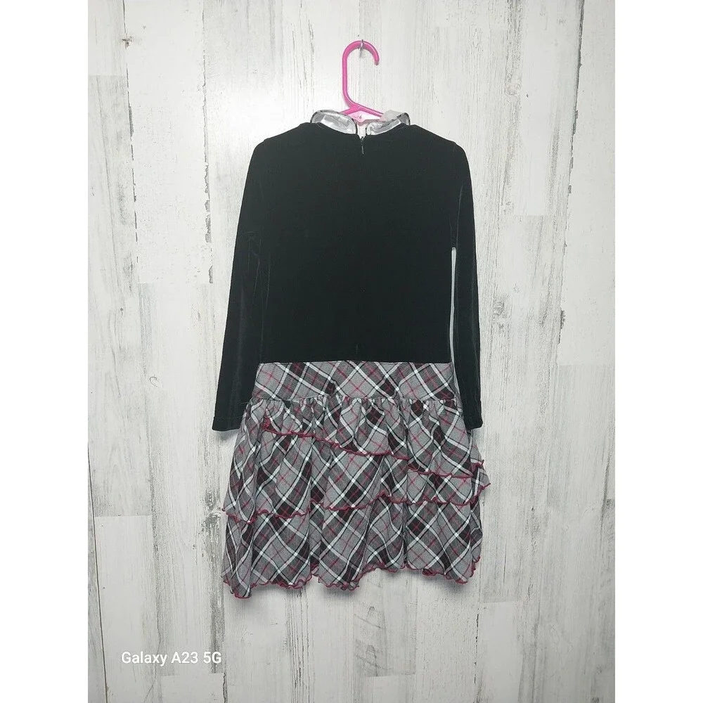 The Children's Place Girls Size 5 Black Velvet Party Dress